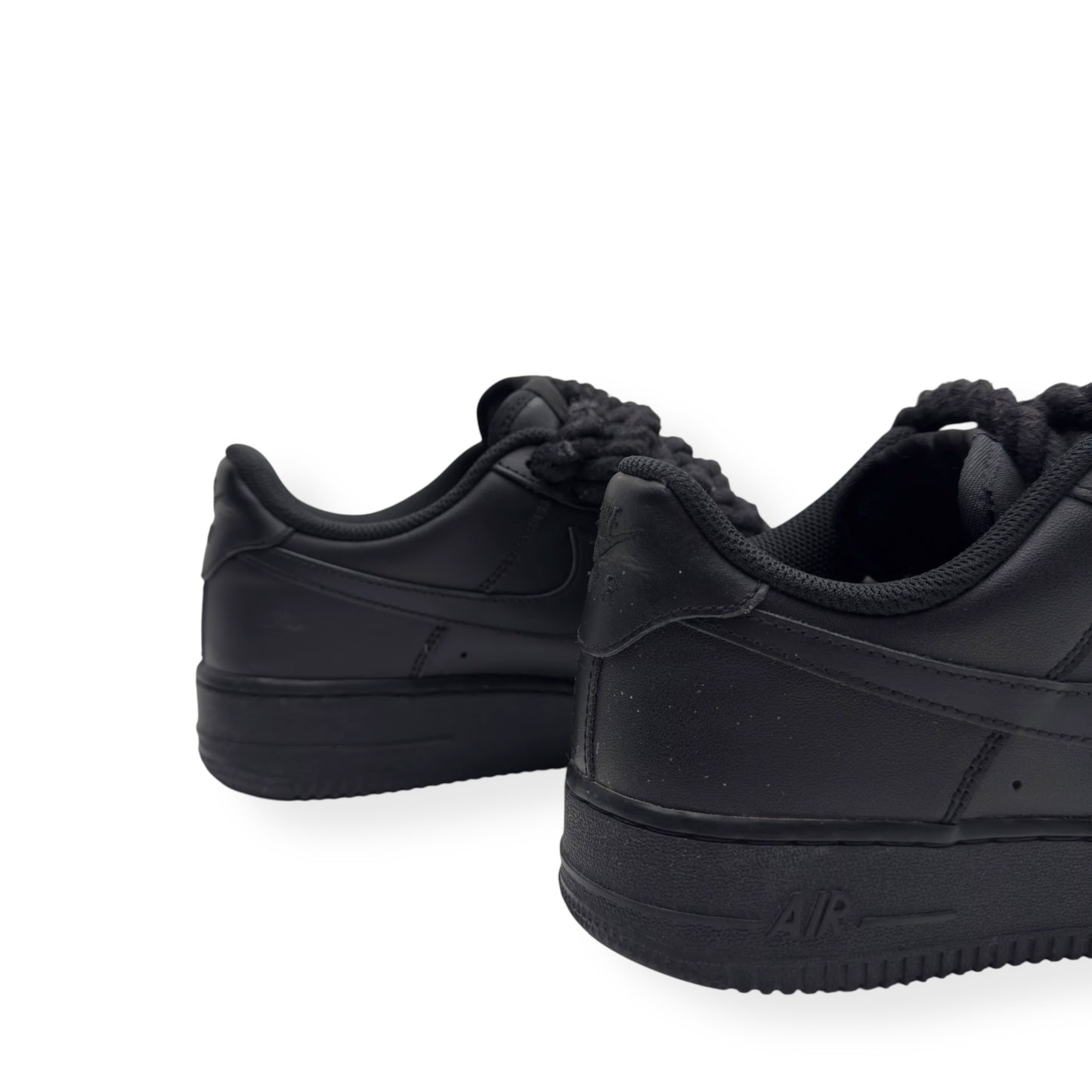 NIKE AIR FORCE 1 ROPE LACE SNEAKER BLACK UK7.5