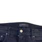 AMIRI MX1 SKINNY FIT LEATHER PATCH DENIM JEANS BLACK W32"