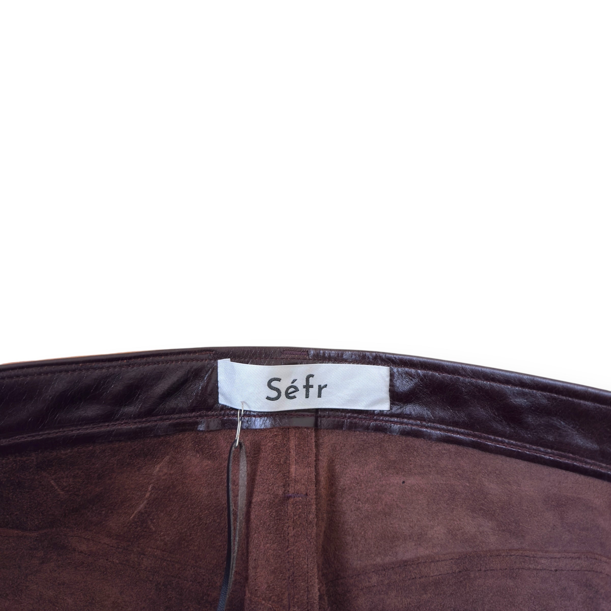 SÉFR EITO LEATHER TROUSERS MATARO RED L