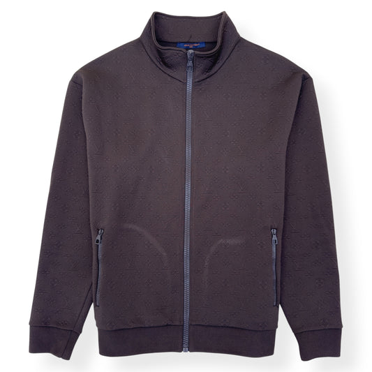 LOUIS VUITTON MONOGRAM FLEECE TRACKSUIT JACKET BROWN XXL