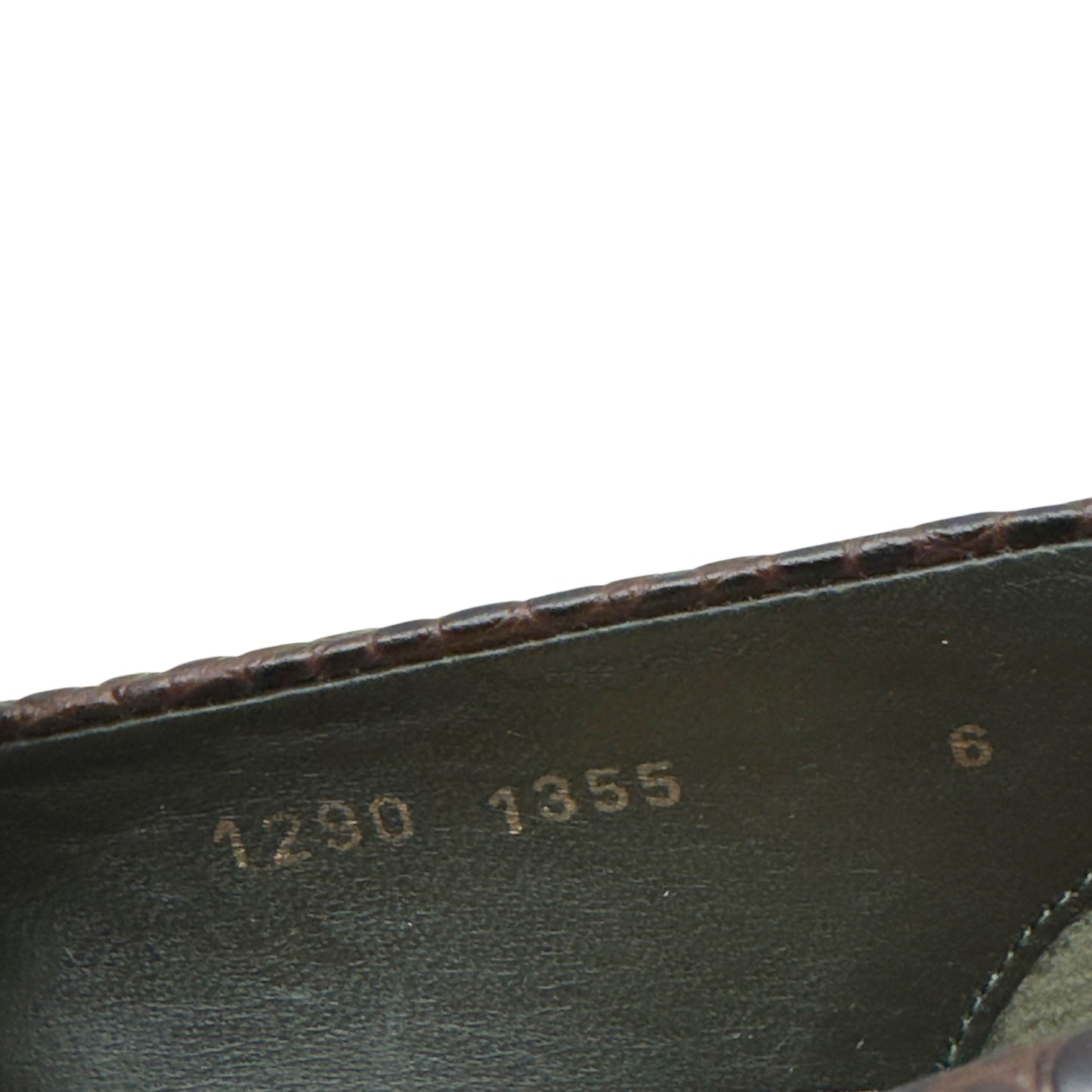 BLACKSTOCK & WEBER THE MASON HORSE BIT LOAFER WALNUT CROC  US6 / UK5