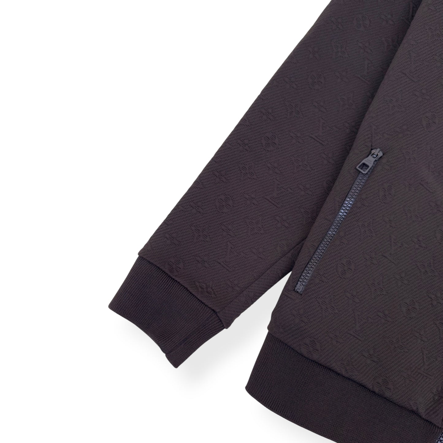 LOUIS VUITTON MONOGRAM FLEECE TRACKSUIT JACKET BROWN XXL
