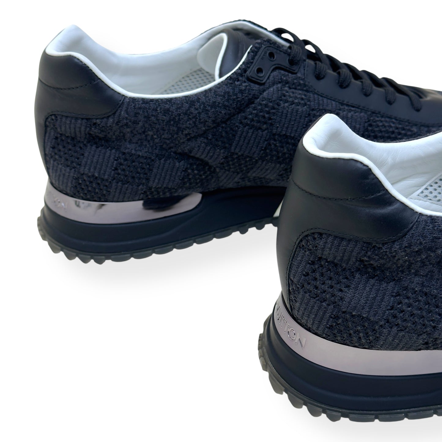 LOUIS VUITTON DAMIER MESH RUN AWAY SNEAKER BLACK UK9.5