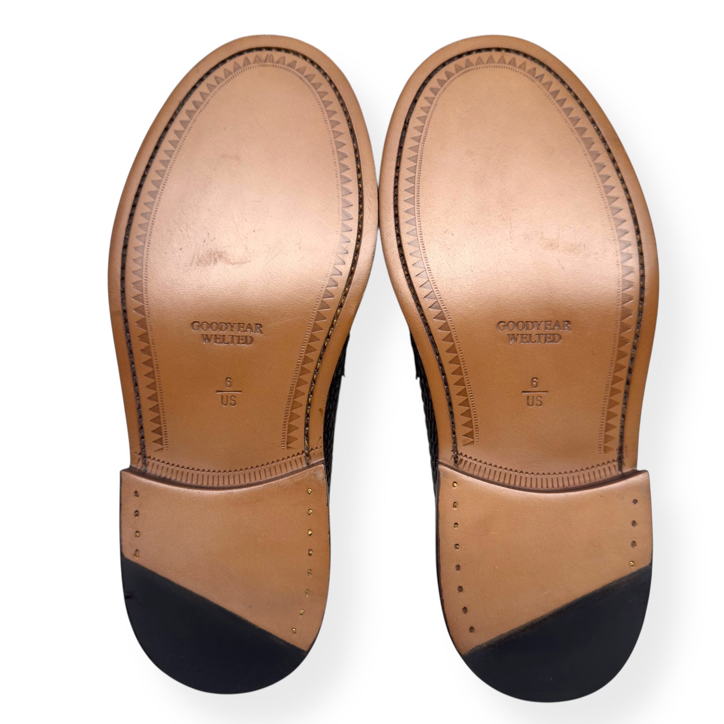 BLACKSTOCK & WEBER THE MASON HORSE BIT LOAFER WALNUT CROC  US6 / UK5