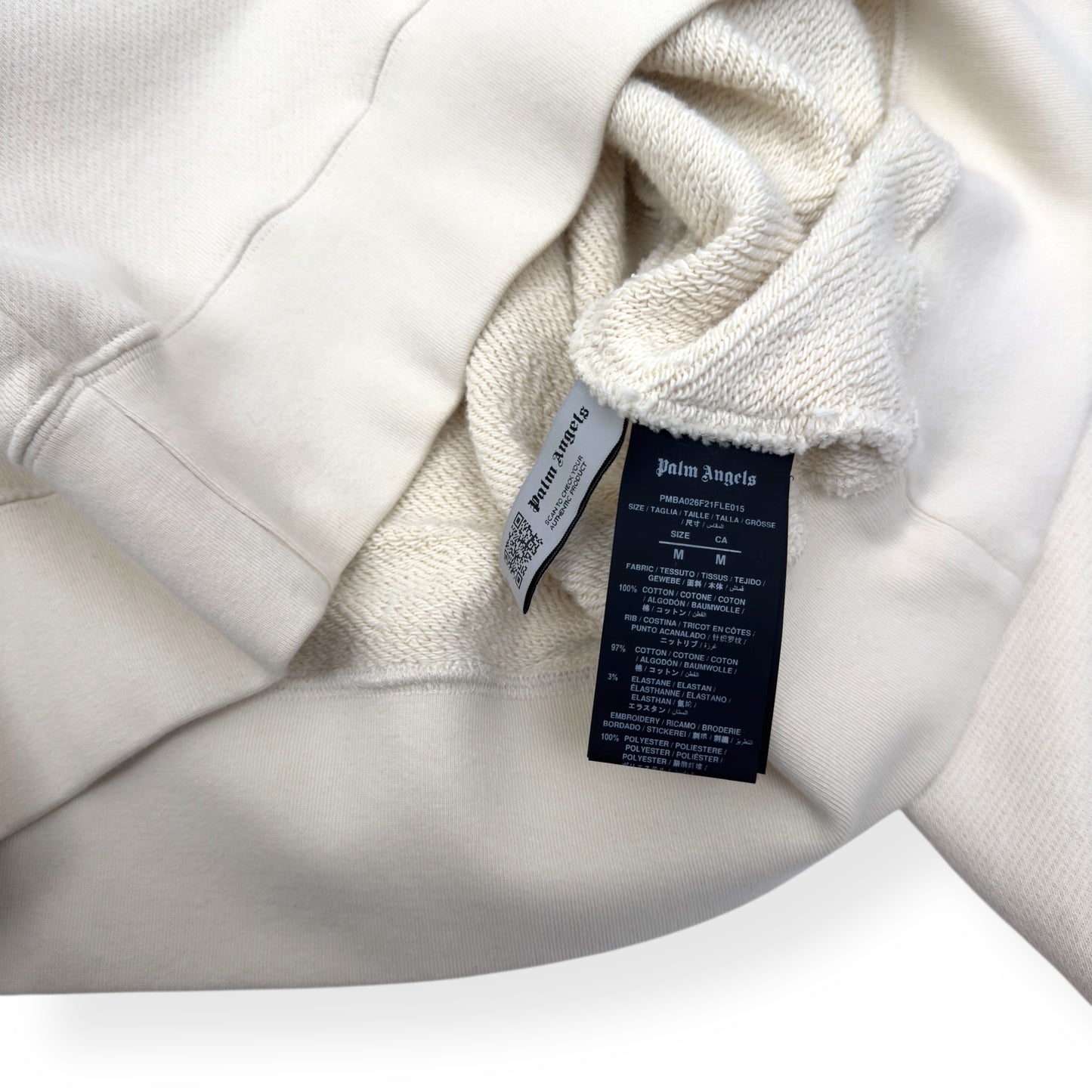 PALM ANGELS X MISSONI HERITAGE CREW SWEATSHIRT CREAM M