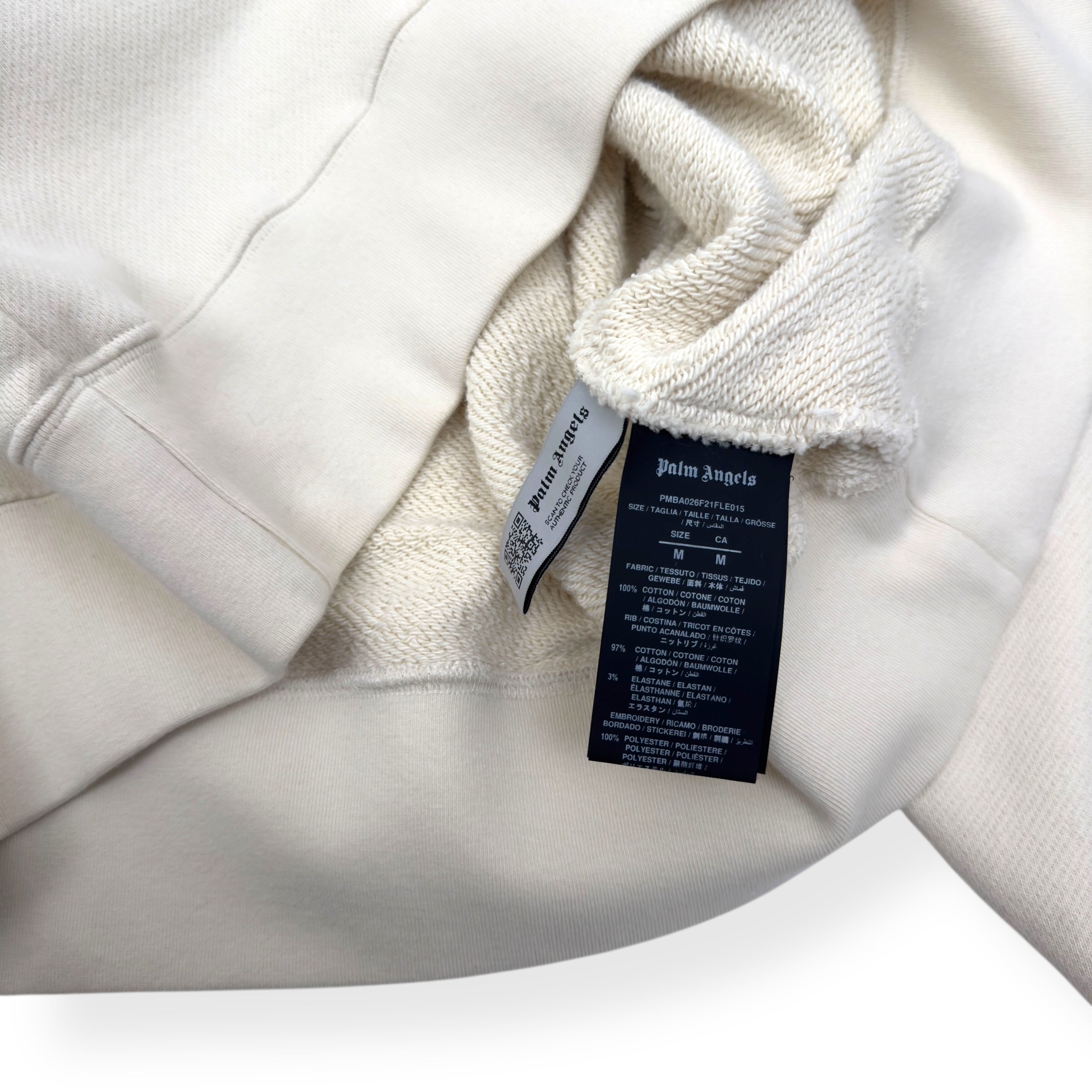 PALM ANGELS X MISSONI HERITAGE CREW SWEATSHIRT CREAM M