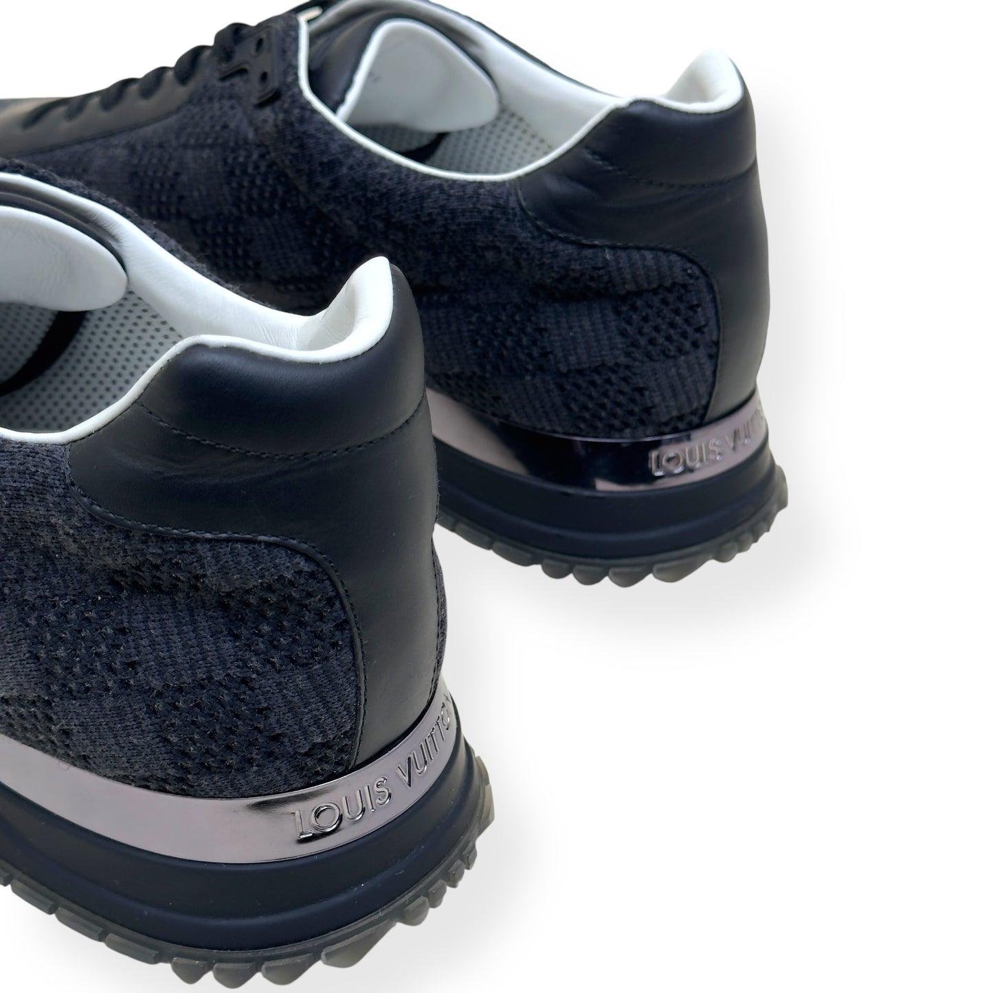 LOUIS VUITTON DAMIER MESH RUN AWAY SNEAKER BLACK UK9.5