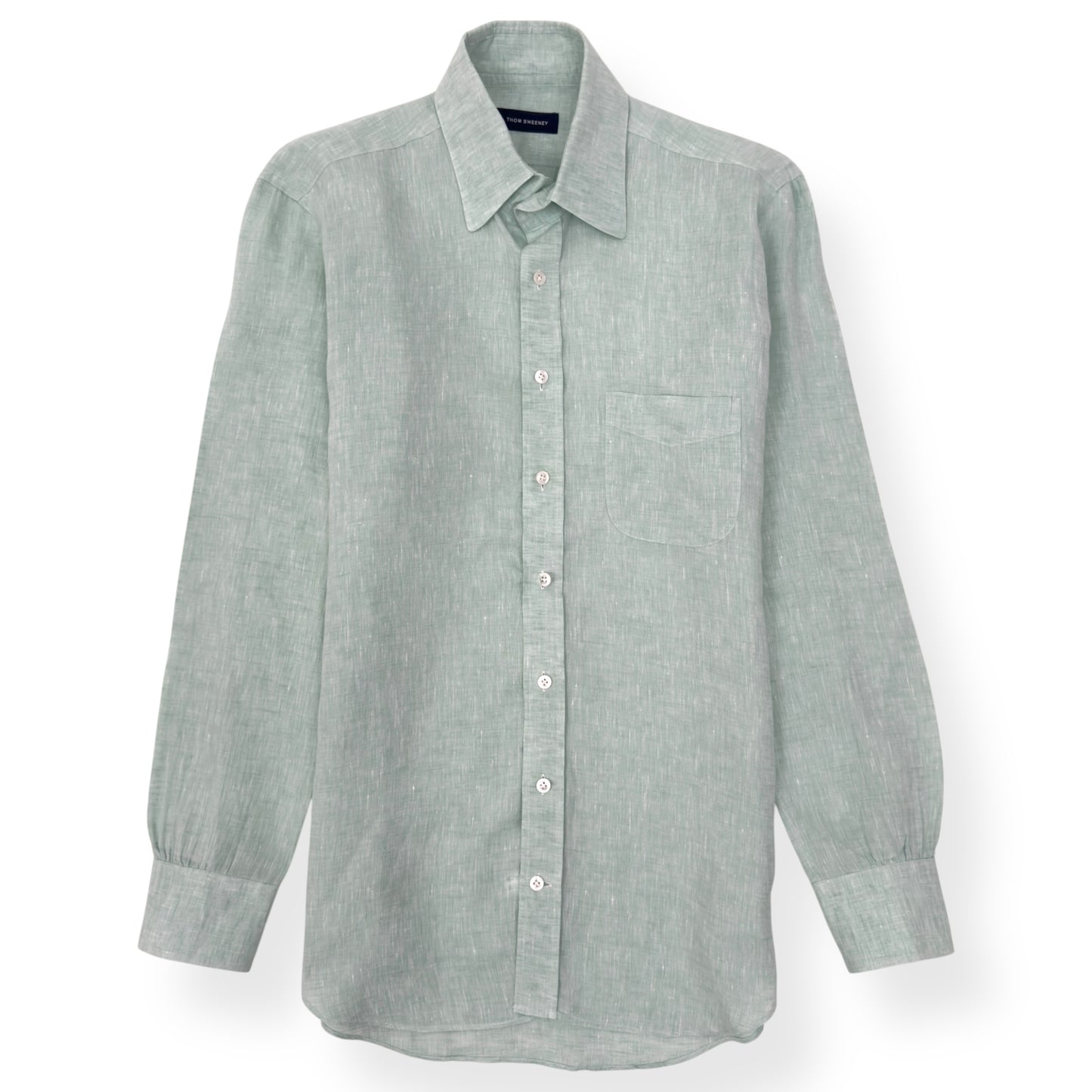 THOM SWEENEY LINEN SHIRT BLUE L