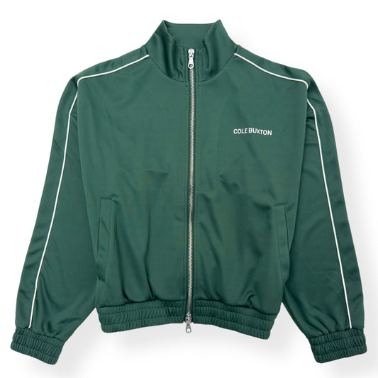 COLE BUXTON PIN STRIPE TRACK JACKET GREEN M
