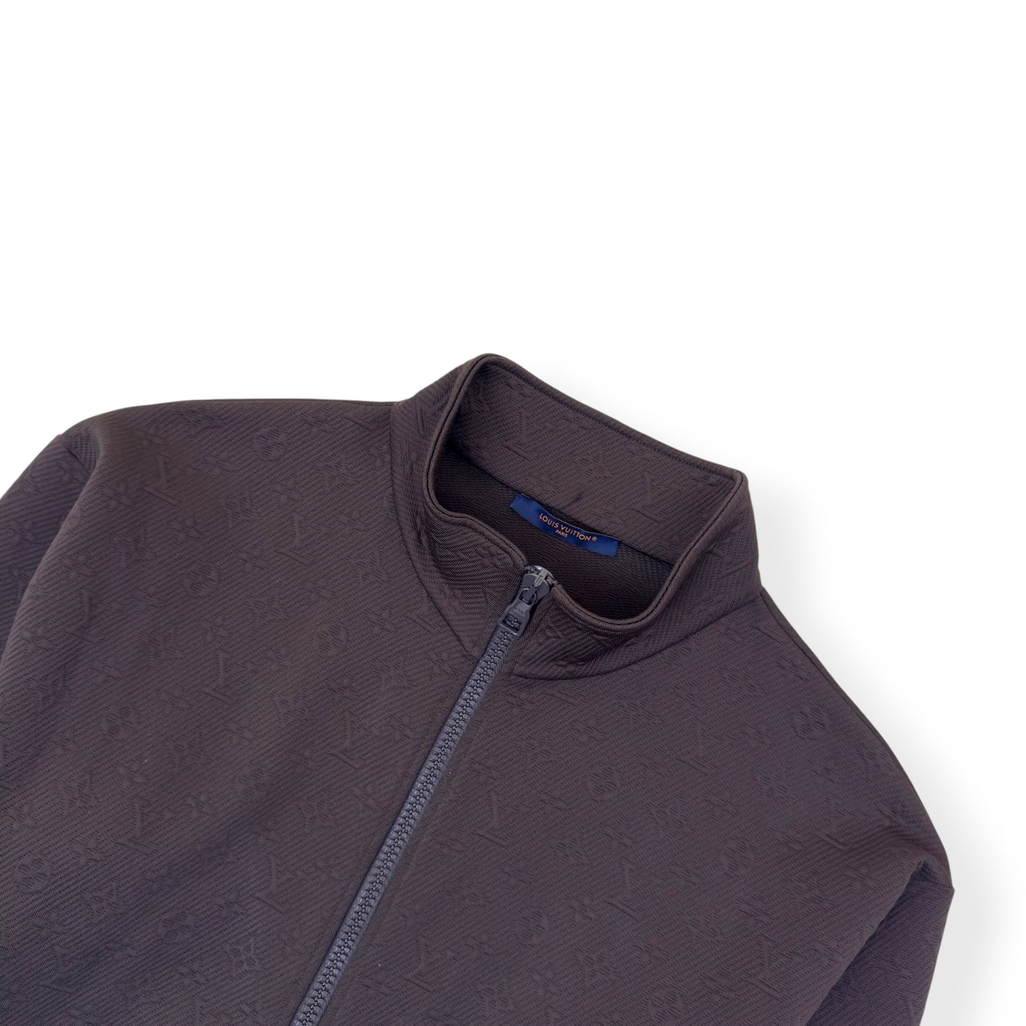 LOUIS VUITTON MONOGRAM FLEECE TRACKSUIT JACKET BROWN XXL