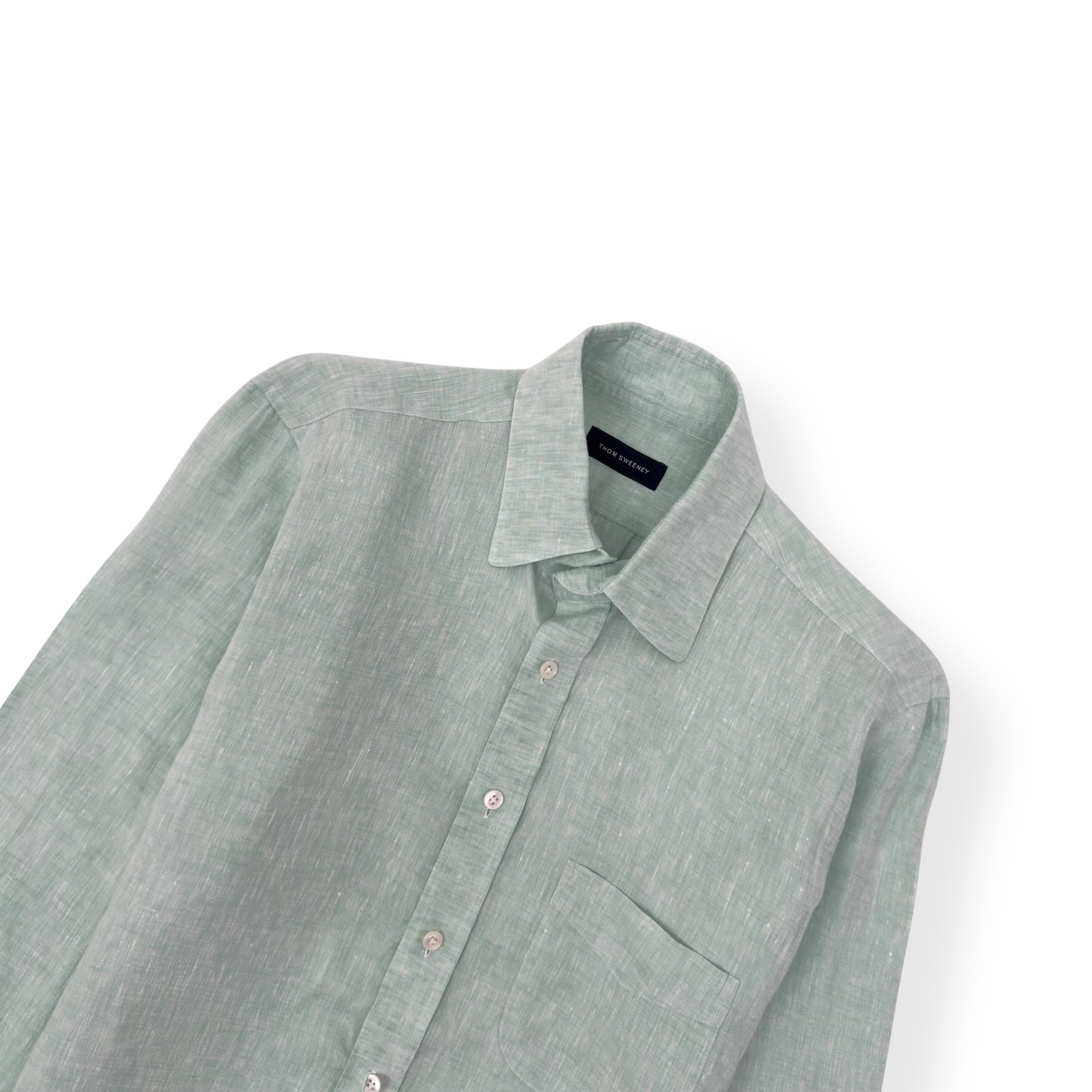 THOM SWEENEY LINEN SHIRT BLUE L