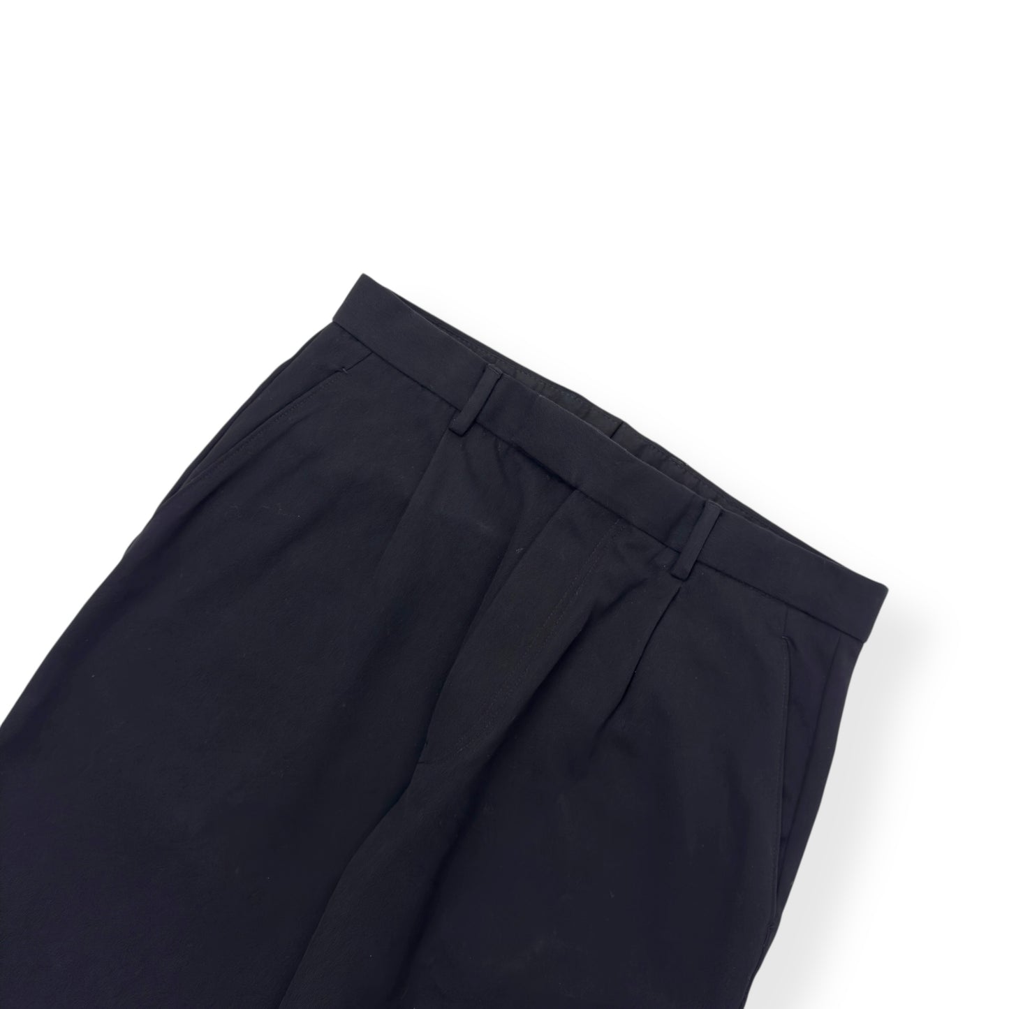 ZEGNA COTTON AND WOOL TROUSERS BLACK 48 / S