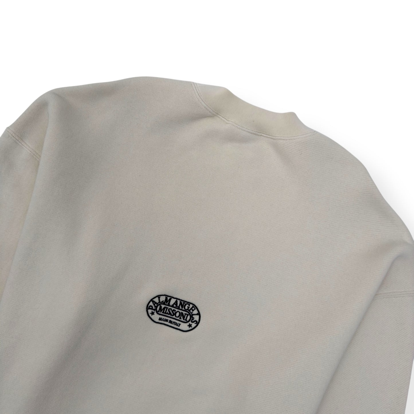 PALM ANGELS X MISSONI HERITAGE CREW SWEATSHIRT CREAM M