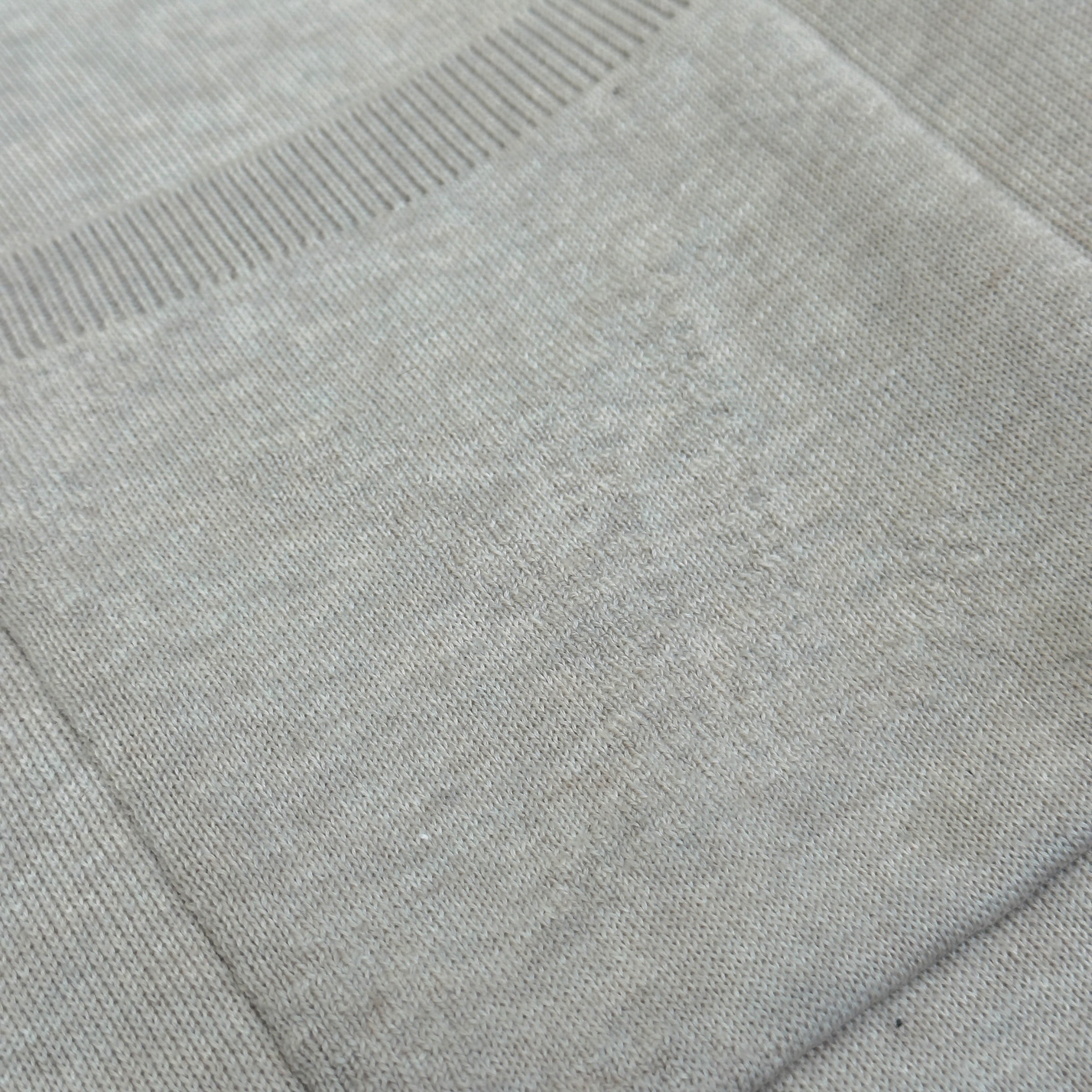 LOUIS VUITTON EMBOSSED LOGO SHORT-SLEEVE KNIT SHIRT CREAM XXL