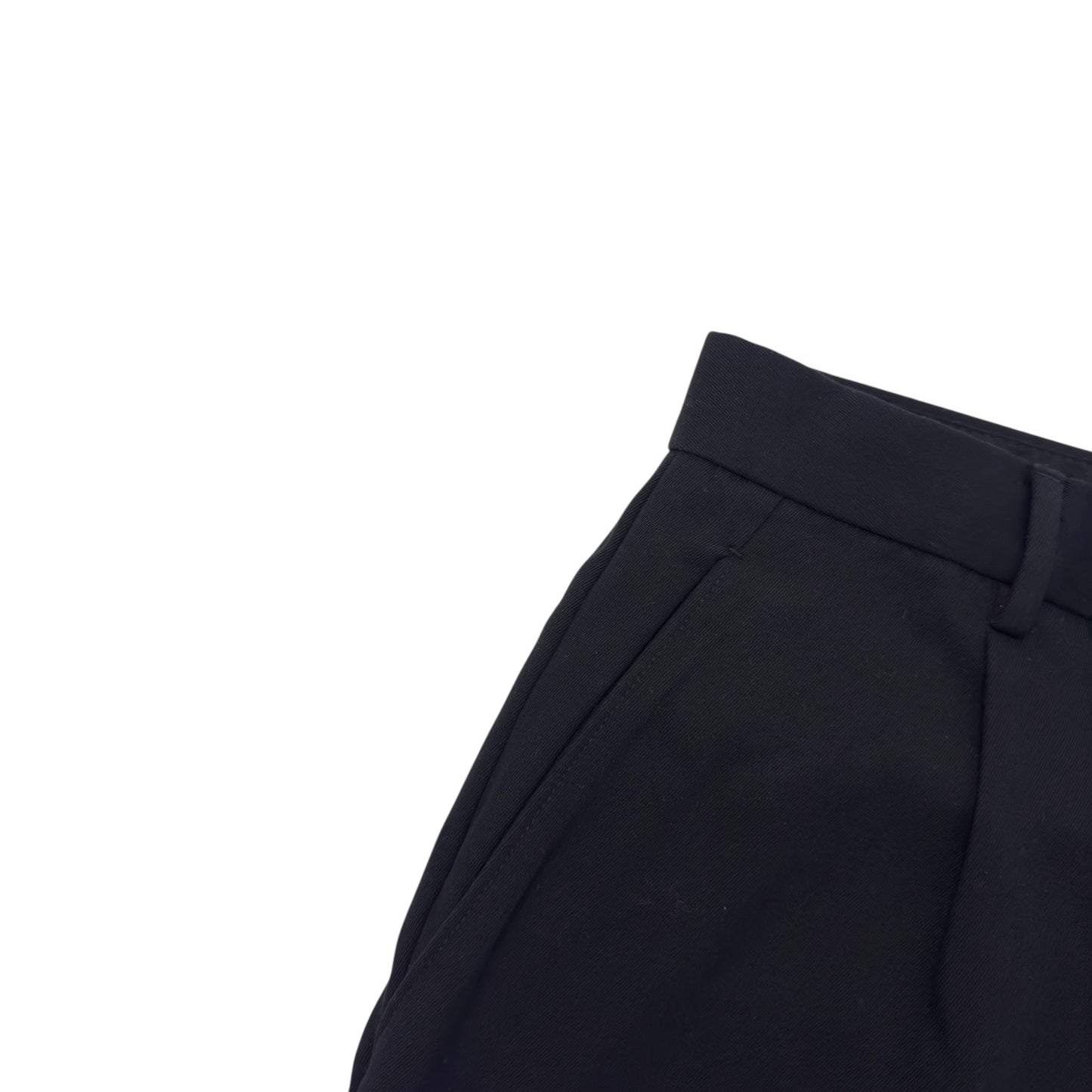 ZEGNA COTTON AND WOOL TROUSERS BLACK 48 / S