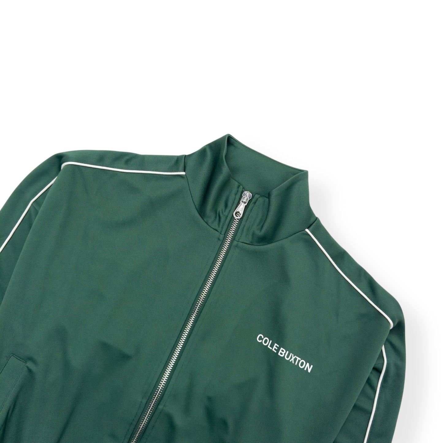 COLE BUXTON PIN STRIPE TRACK JACKET GREEN M