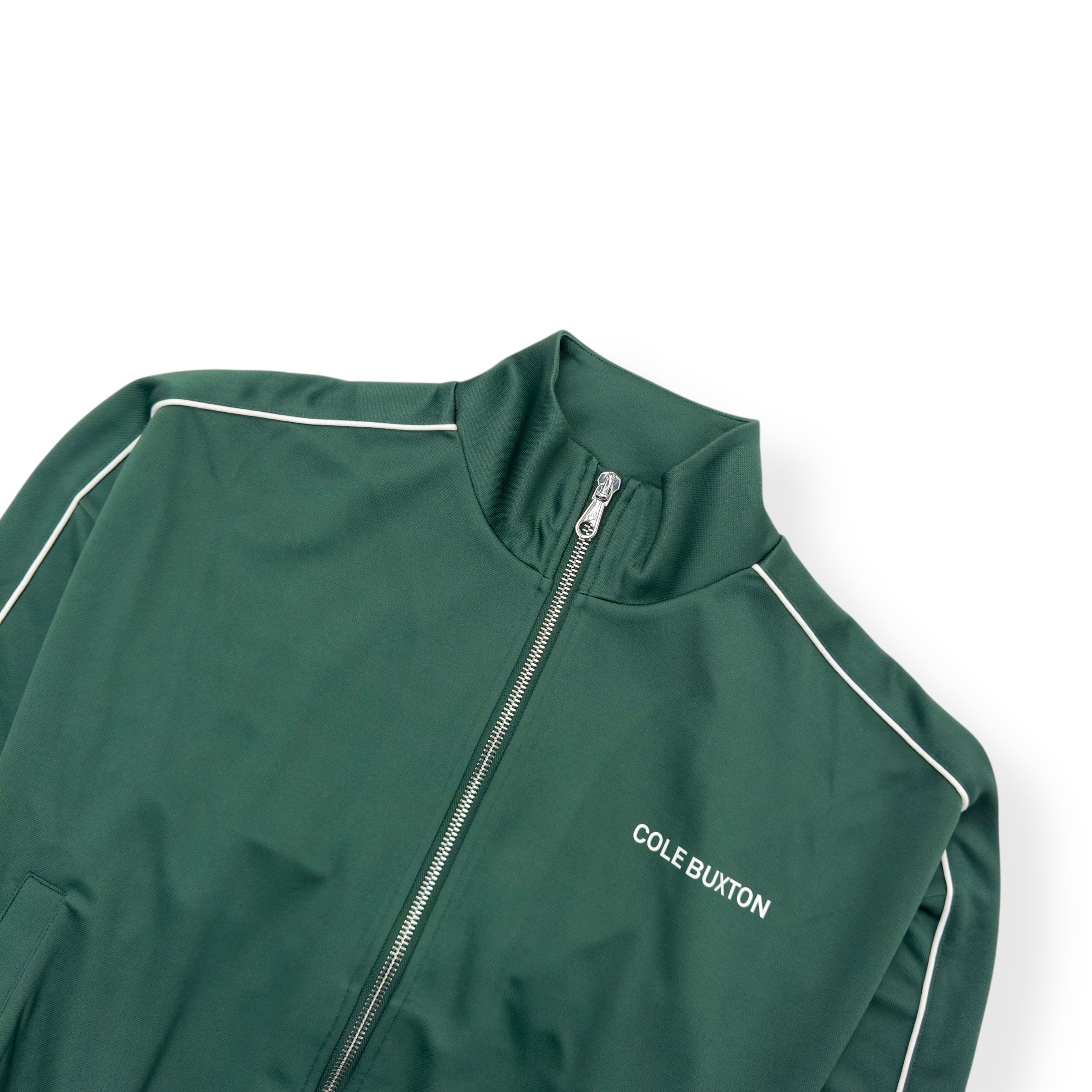 COLE BUXTON PIN STRIPE TRACK JACKET GREEN M