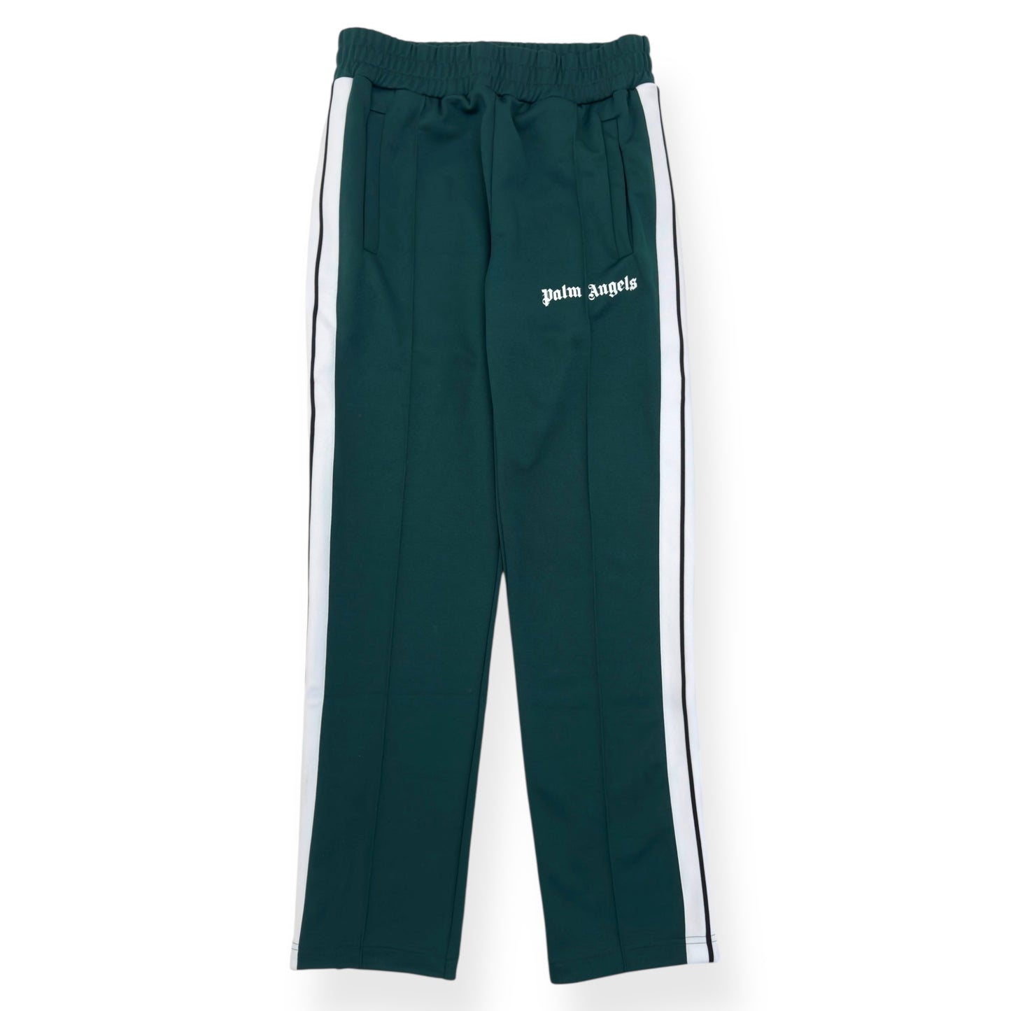 PALM ANGELS TRACK PANTS GREEN / WHITE M