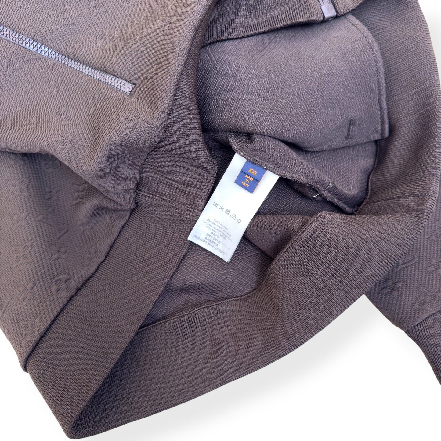 LOUIS VUITTON MONOGRAM FLEECE TRACKSUIT JACKET BROWN XXL
