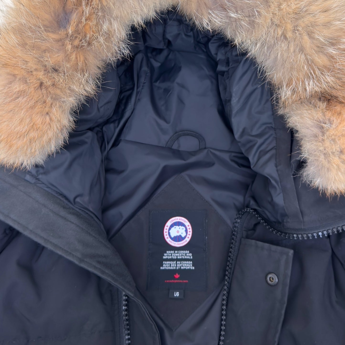 CANADA GOOSE CARSON PARKA JACKET BLACK L