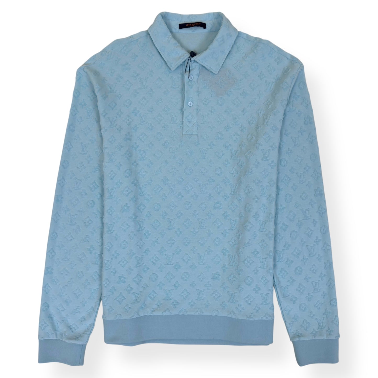 LOUIS VUITTON TYLER THE CREATOR MONOGRAM POLO SHIRT BABY BLUE XXL