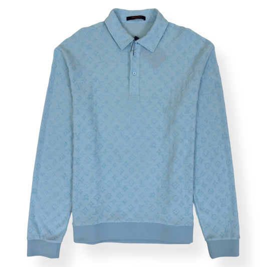 LOUIS VUITTON TYLER THE CREATOR MONOGRAM POLO SHIRT BABY BLUE XXL