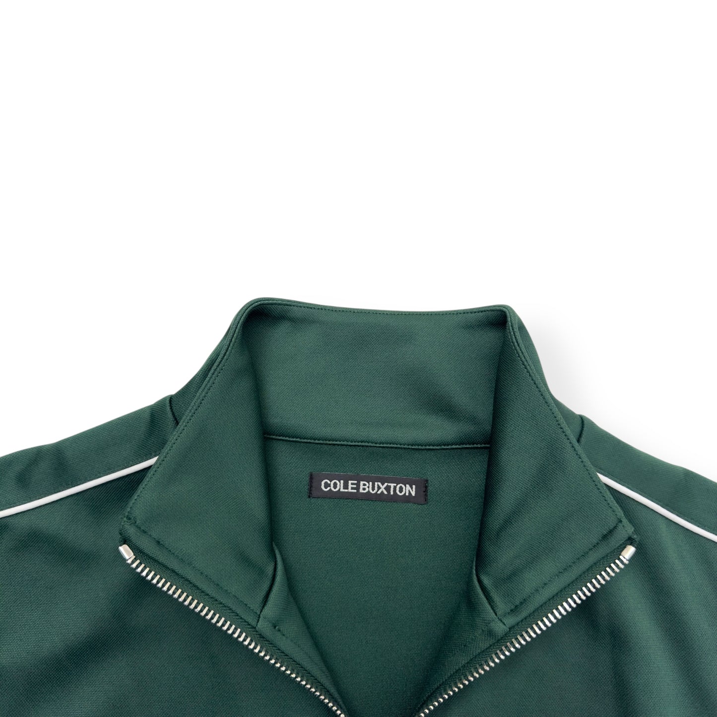 COLE BUXTON PIN STRIPE TRACK JACKET GREEN M