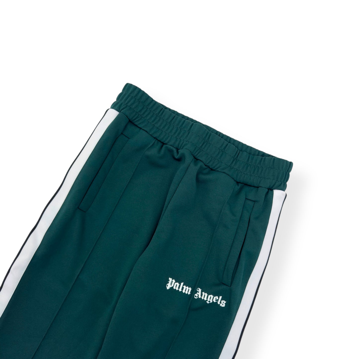 PALM ANGELS TRACK PANTS GREEN / WHITE M