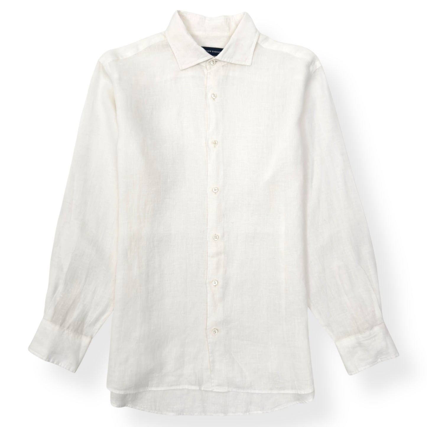 THOM SWEENEY LINEN SHIRT WHITE L