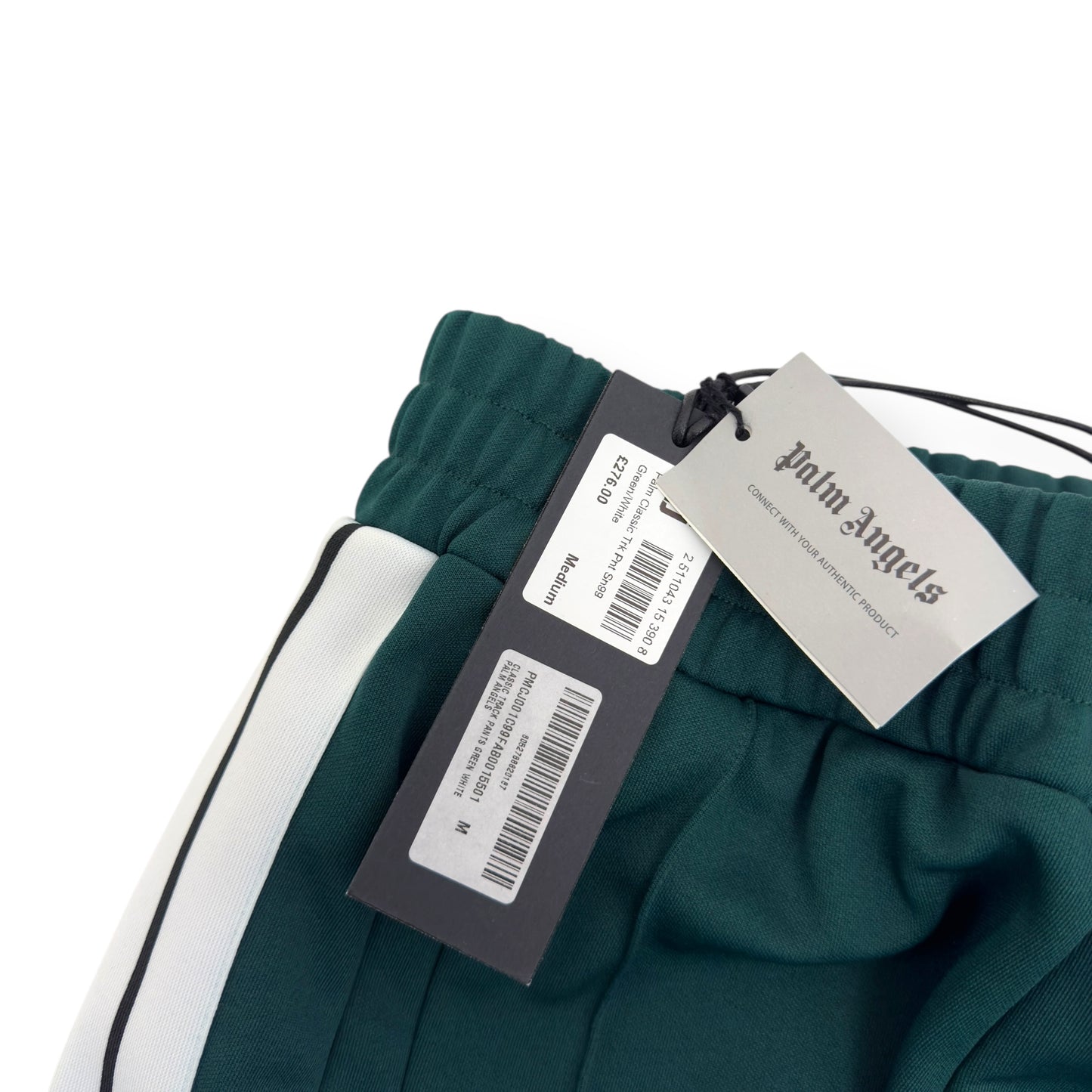 PALM ANGELS TRACK PANTS GREEN / WHITE M