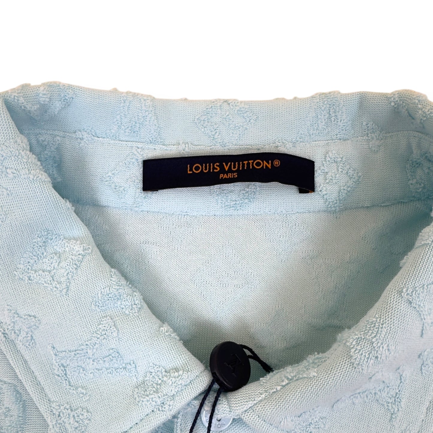 LOUIS VUITTON TYLER THE CREATOR MONOGRAM POLO SHIRT BABY BLUE XXL