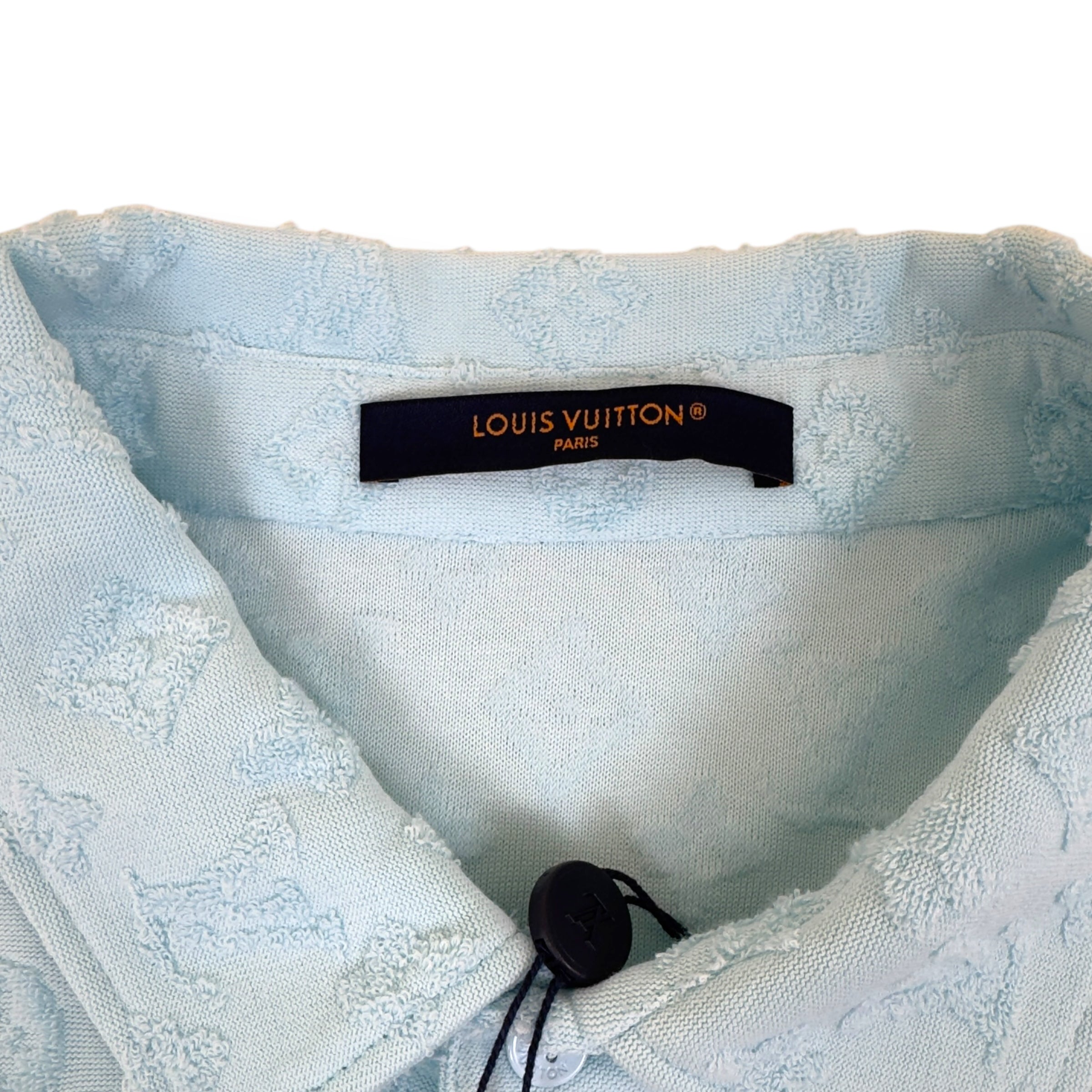LOUIS VUITTON TYLER THE CREATOR MONOGRAM POLO SHIRT BABY BLUE XXL