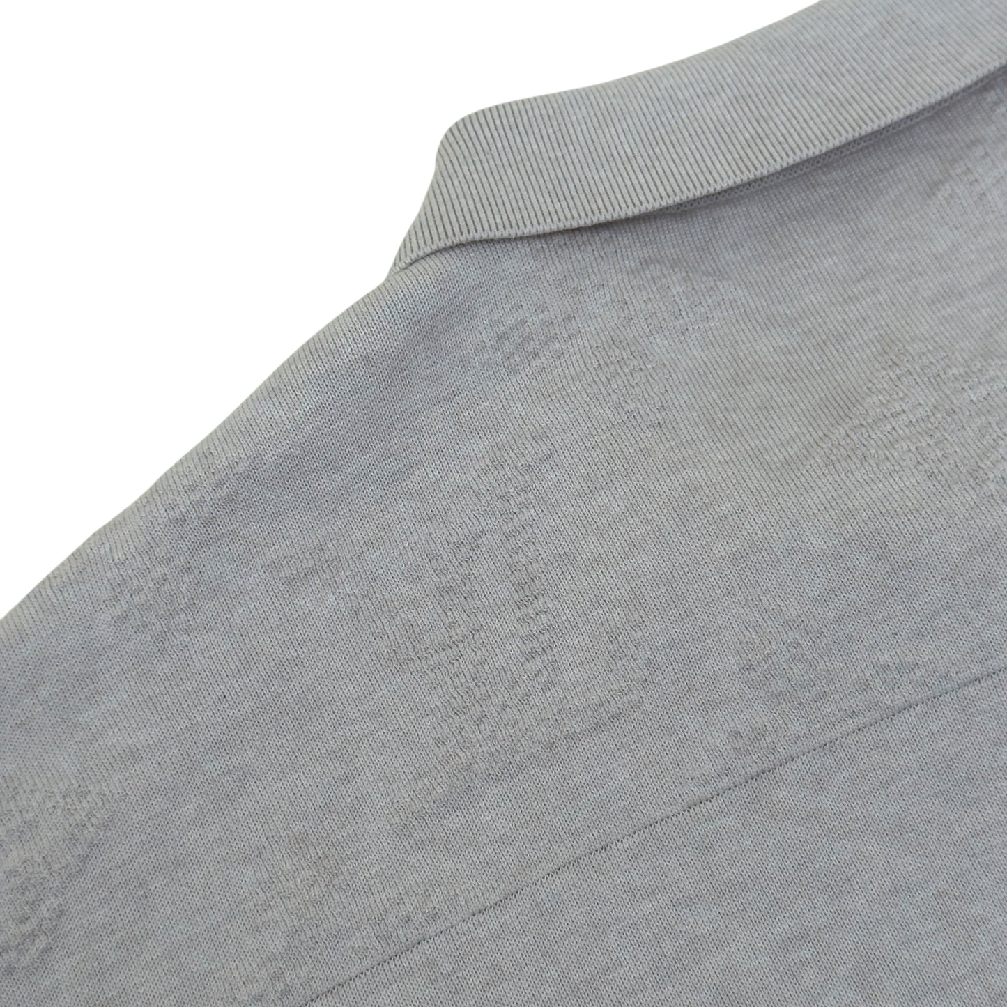 LOUIS VUITTON EMBOSSED LOGO SHORT-SLEEVE KNIT SHIRT CREAM XXL