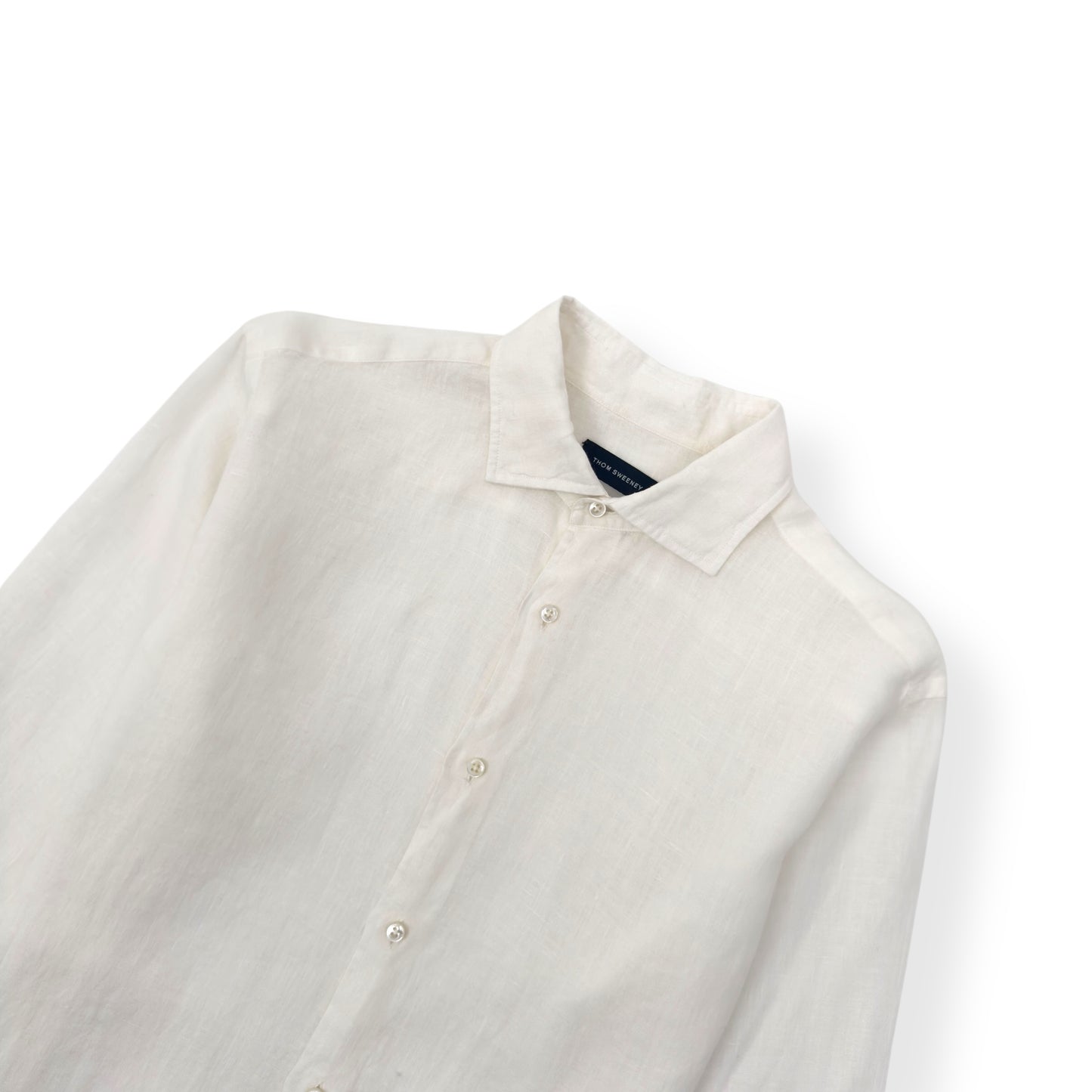 THOM SWEENEY LINEN SHIRT WHITE L