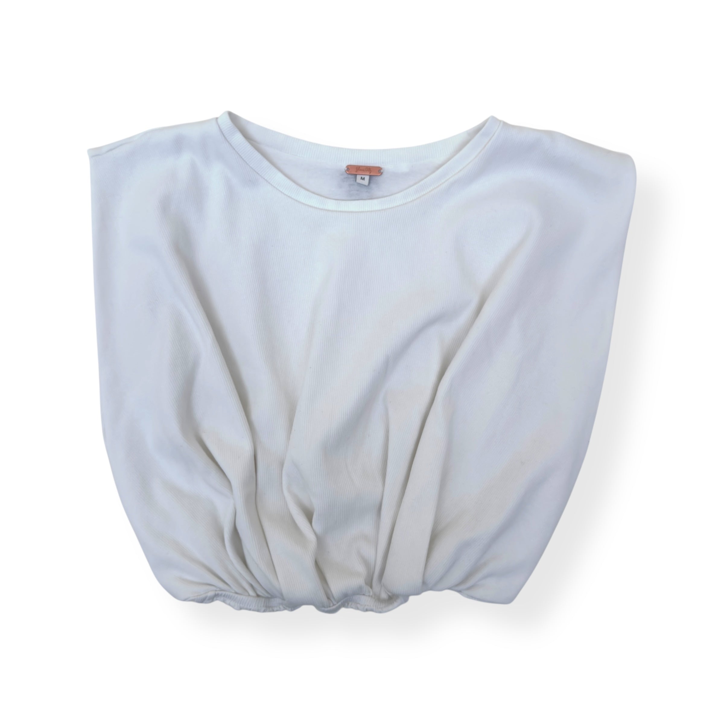 JOHANNA ORTIZ MACHAKOS CROPPED TOP ECRU M