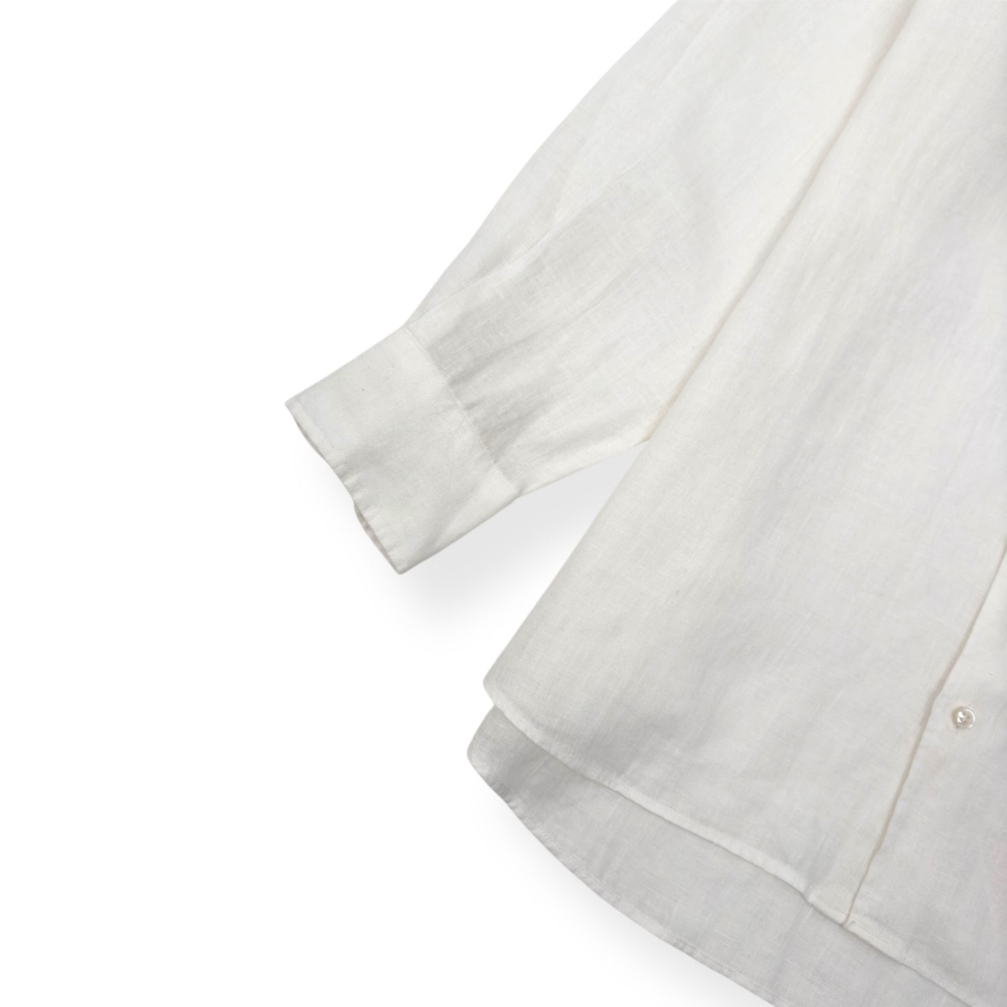 THOM SWEENEY LINEN SHIRT WHITE L
