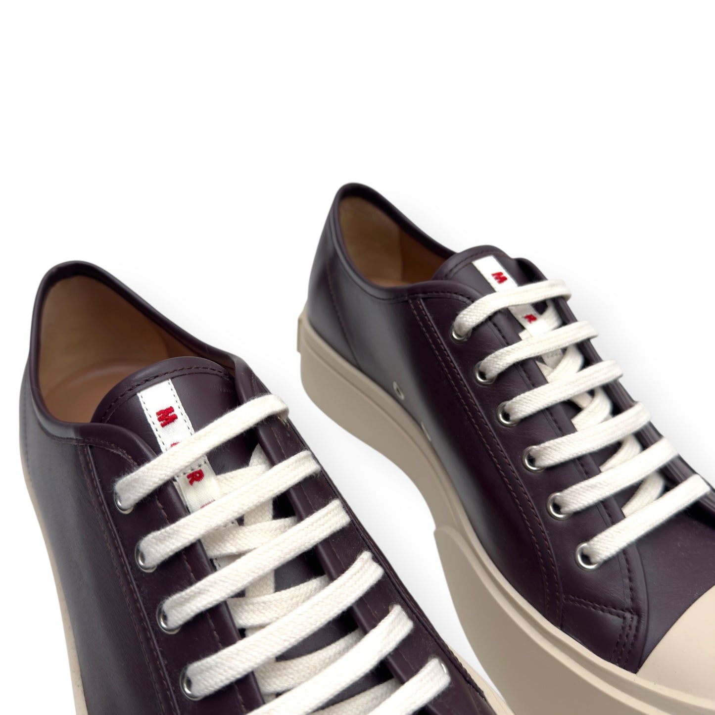 MARNI PABLO CALF LEATHER SNEAKER BROWN 45 / UK11