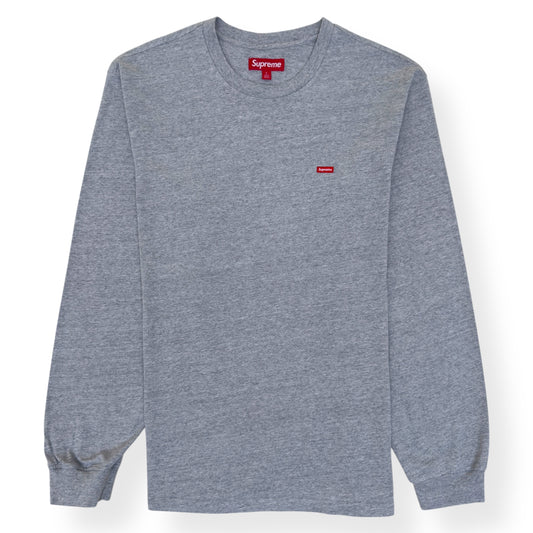 SUPREME SMALL BOX LOGO COTTON T-SHIRT GREY / RED L