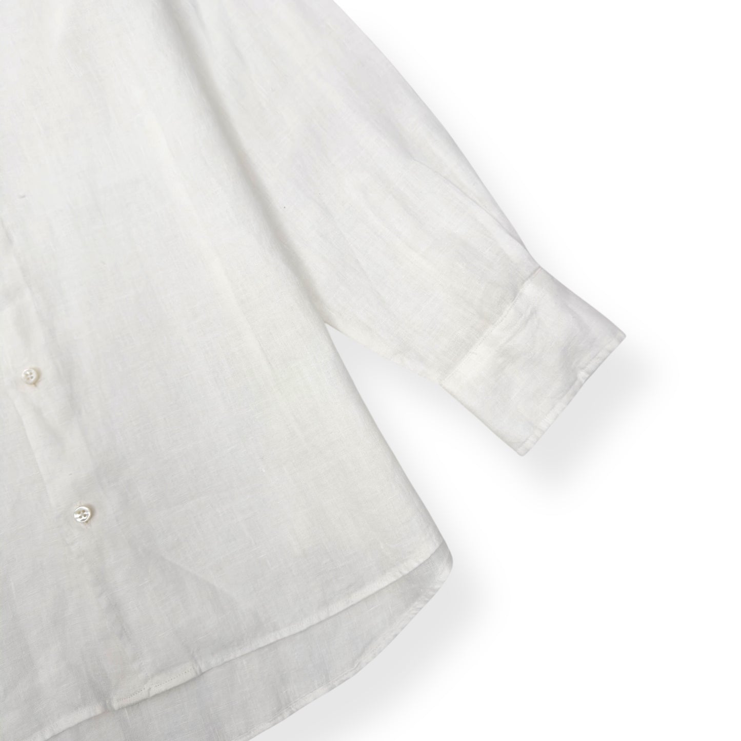 THOM SWEENEY LINEN SHIRT WHITE L