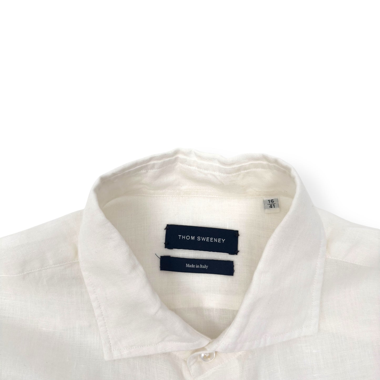 THOM SWEENEY LINEN SHIRT WHITE L