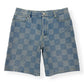LOUIS VUITTON DAMIER 3D LIGHT DENIM SHORTS INDIGO W34”