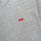 SUPREME SMALL BOX LOGO COTTON T-SHIRT GREY / RED L
