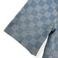 LOUIS VUITTON DAMIER 3D LIGHT DENIM SHORTS INDIGO W34”