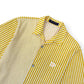 LOUIS VUITTON STRIPED PATCHWORK SHORT SLEEVE SHIRT YELLOW XL