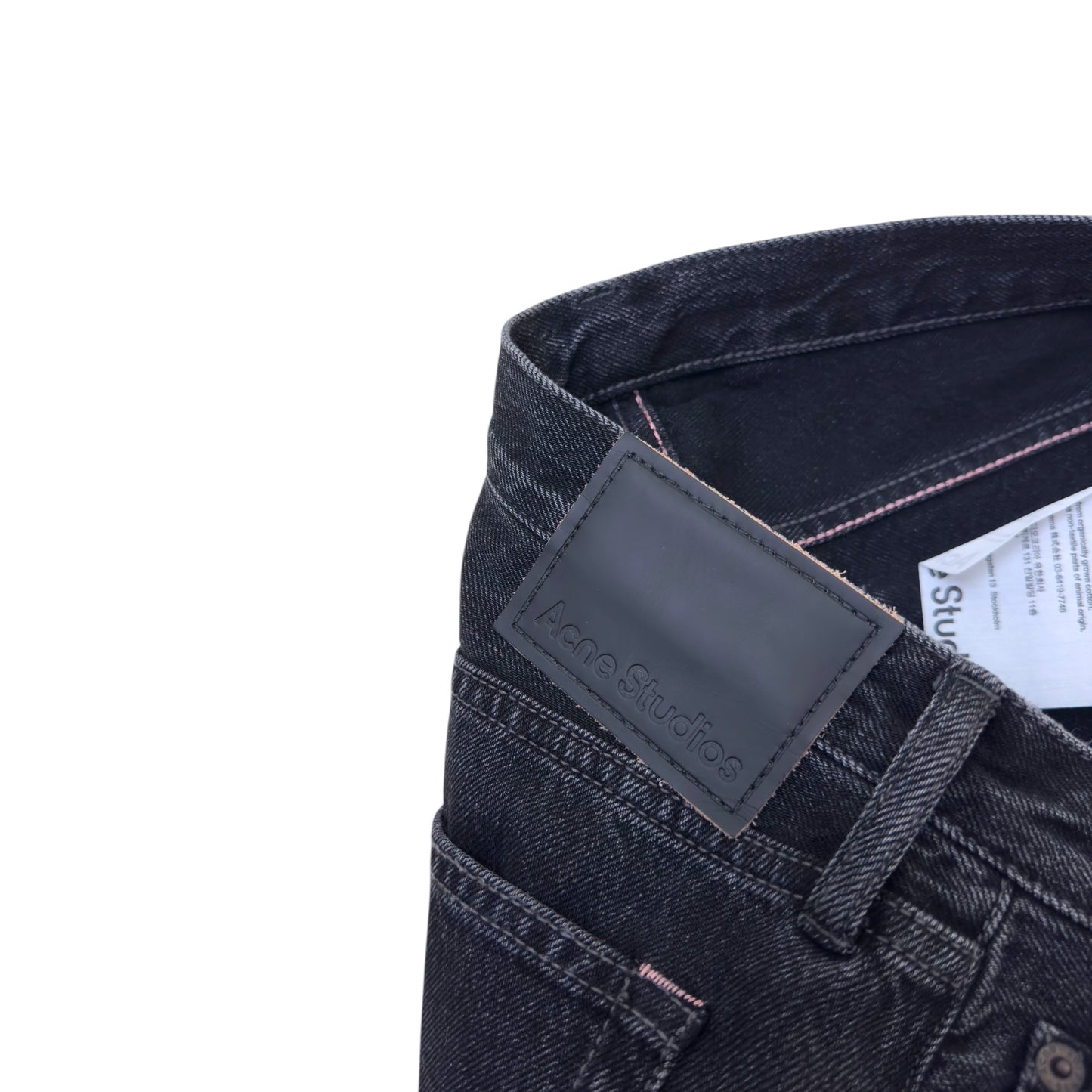 ACNE STUDIOS REGULAR FIT DENIM JEANS BLACK W32”