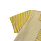 LOUIS VUITTON STRIPED PATCHWORK SHORT SLEEVE SHIRT YELLOW XL