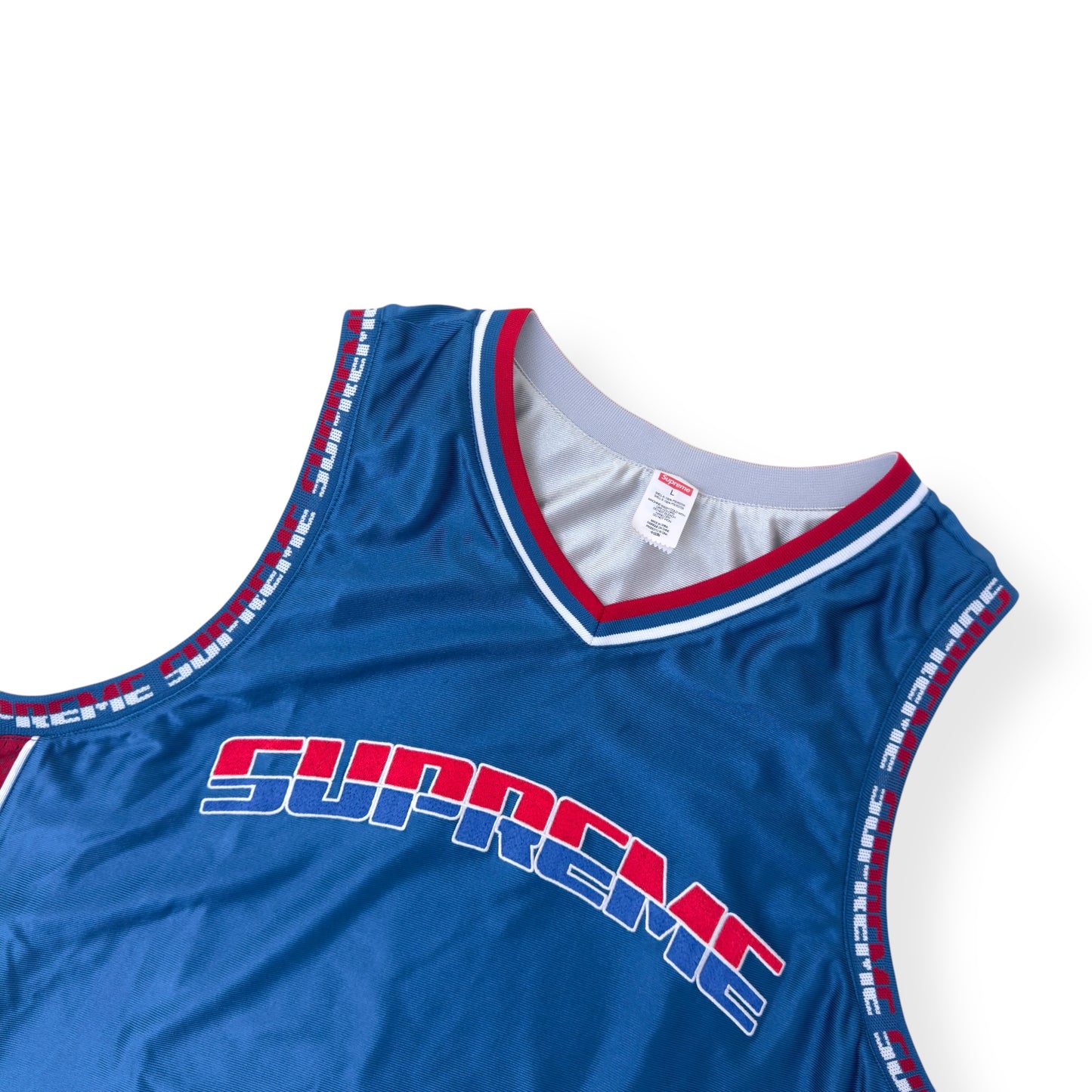 SUPREME REVERSIBLE BASKETBALL JERSEY BLUE / RED / WHITE L