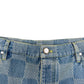 LOUIS VUITTON DAMIER 3D LIGHT DENIM SHORTS INDIGO W34”