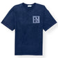 RHUDE SQUARE LOGO T-SHIRT VINTAGE BLUE L