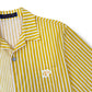 LOUIS VUITTON STRIPED PATCHWORK SHORT SLEEVE SHIRT YELLOW XL